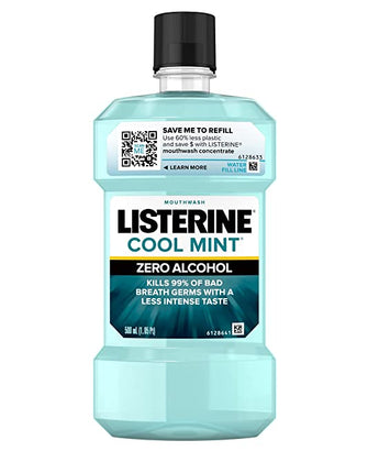 LISTERINE 500ML MOUTHWASH COOL MINT ZERO ALCOHOL